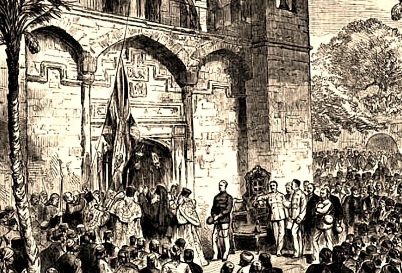 Illustration for British Occupation Begins